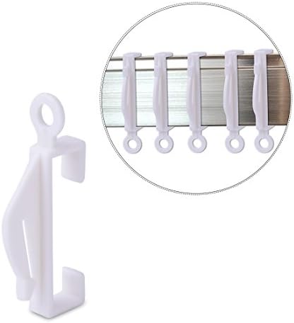 Hotgod 50pcs Plastic Curtain Rail Track Glide Hooks Gliders for Curtain Decorative Track
