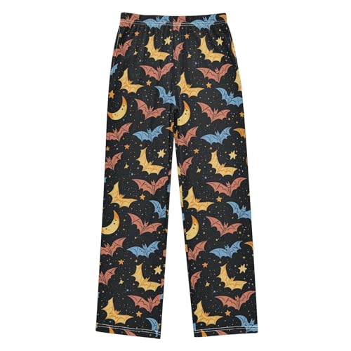 Pajama Bottoms, Pattern Of Colorful Bats Sleeping Pant Lounge Wear Pajamas Long Pants Sleepwear Pjs