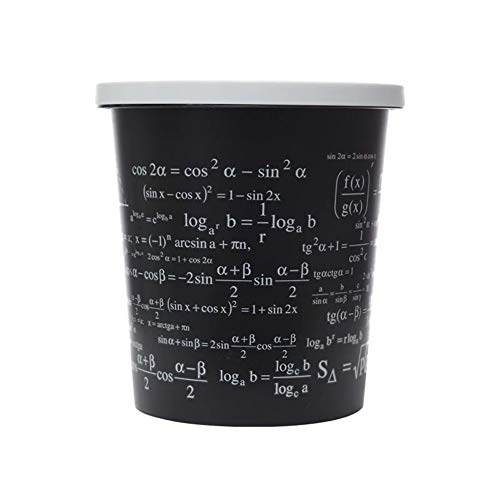 fgdjtyyj WL Redondo De Plástico Basurero,Gran Capacidad Cubo De Basura Oficina Papeleras Sin Tapa Hogar Creativo Papelera De Pedal En-a 23.5x25cm(9x10inch)