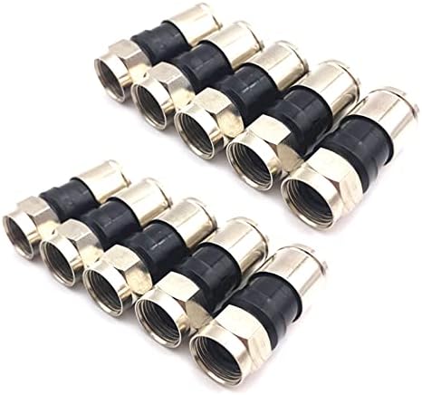 Winwill 10Pcs Coaxial 75-5 RG6 F Type Compression Snap Seal Coax Plug Connector for Sky Satellite Virgin Cable electrical connector