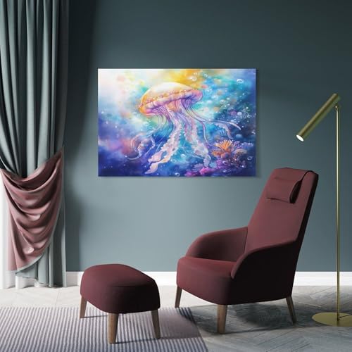 Impression sur toile de méduses premium avec châssis robuste 40x60cm - 4
