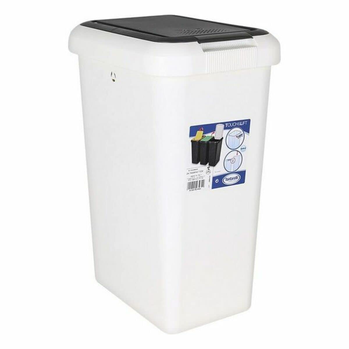 Cestino Tontarelli Plastica Bianco - 10 L