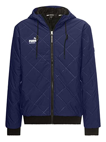 PUMA Workwear Winterjacke Herren mit Kapuze und Steppmuster - Warm...