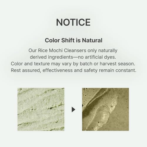 Arencia Korean Rice Mochi Face Cleanser - Face Wash, Gentle Scrub All in One for Deep Cleansing, Moisturizing, Pore Minimizing, Acne-Prone Skin, Removing Blackhead with Rice Water & Green Tea