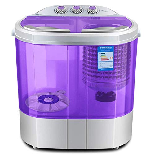 Halbautomatische Mini-Mini-Waschmaschine mit doppeltem Fass für den Haushalt, UV-Violett antibakteriell mit Timing-Funktion Kann den Abfluss