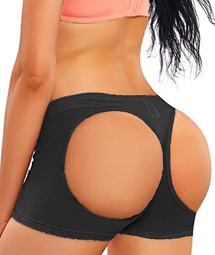 Butt Lifter Panties Butt Enhancer Underwear Booty Lifter Butt Shaper for Women Butt Lifting Shorts Enhancer Underwear (Black, M)