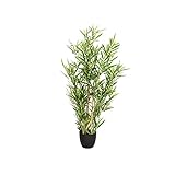 salas de espera hjh OFFICE 871005 Planta Artificial MINI BAMBUS Altura 100 cm, Bambú Cañas Naturales, Decoración de hogar, Plastico