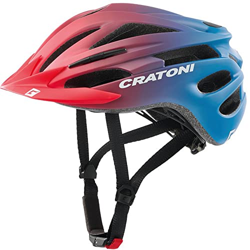 Cratoni Pacer Jr Casco, Adultos Unisex, Rojo y Azul Mate, Medium Cover