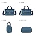 AOCINA Small Tote Bag With Zipper Mini Nylon Crossbody Bags for Women Work Everyday Multi Pocket Lightweight Satchel Purse(Duck blue)