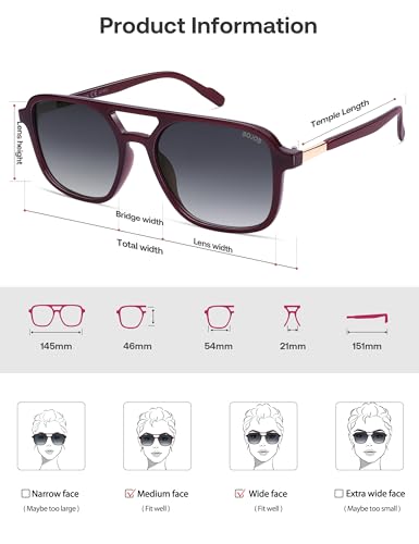 Image of SOJOS Retro Aviator Sunglasses for Women Men,Trendy Rectangle Womens Mens Shades Sun Glasses SJ2202