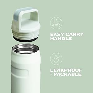 Stanley IceFlow Cap and Carry Water Bottle | Wide Mouth Twist Lid | Lightweight & Leakproof for Travel & Sports | Insulated Stainless Steel | BPA-Free