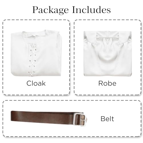 Wizard Costume Men Adult Renaissance Cosplay Cloak Robe Belt Accessories by Coser Park - Used condition - Image 2