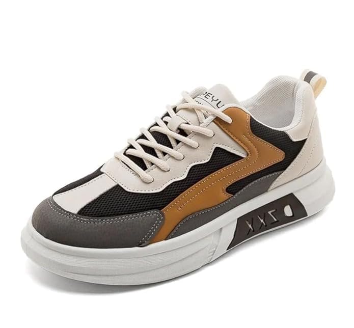 Further Casual Sneakers Colourful Block Shoes for Boys and Men Sneakers for Men (Zxx tan Colour,6) (B0CLCZL283) Amazon Price History, Amazon Price Tracker