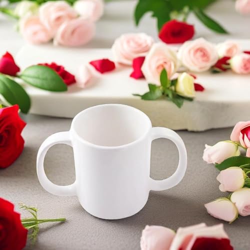 Taza Cerámica con Doble Asa 350 ml Blanca miniatura 5