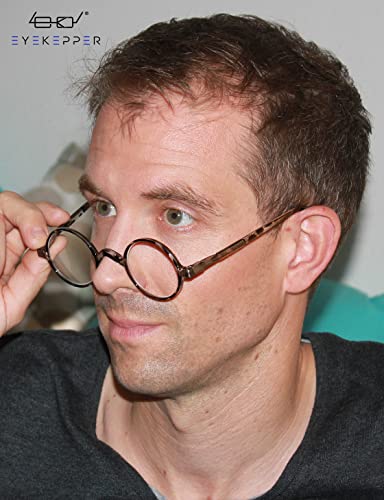 Image of Eyekepper Reading Glasses for Men, Large Round Readers Women Oval | Mens Womens Cheaters, Reader Eyeglasses, All-Day Comfort Spring Hinges, Scratch Resistant for Work /Crafts