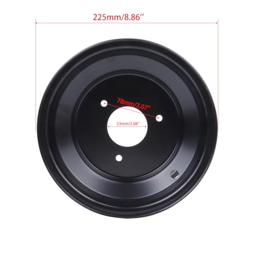 8 inch Front Wheel Rim Hub with 3 Holes Fits for 19x7.0-8 Tires Most ATV Go Kart Off-Road Dirt Pit Bike Quad Dirt Bikes (3 Holes 8\" ATV Wheel Rim) - Thumbnail 2