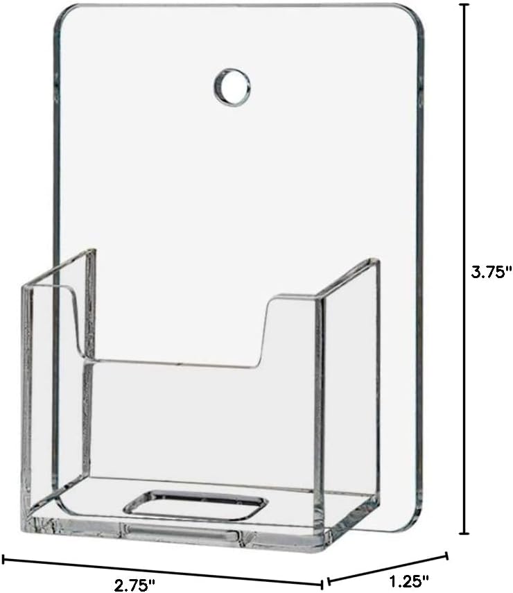 Miniatura 6 de Marketing Holders Paquete de 2 portatarjetas de visita para montaje en pared para tarjetas verticales de citas de 2 x 3.5 pulgadas, accesorios para