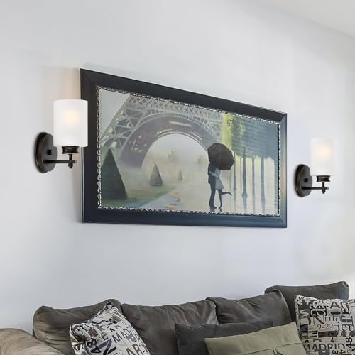 Image of Kira Home Phoebe 8 inch Modern Industrial Wall Sconce for Bathroom Vanity