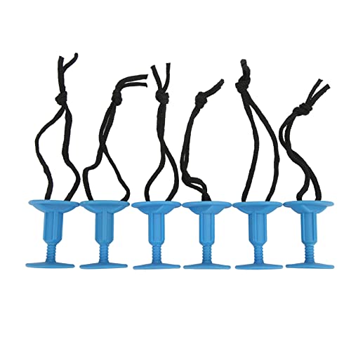 QERLONG 6Pcs Surf Board Leash Plug Nylon Plastic Leg Rope Surf Accessory for Surfers (Blue)