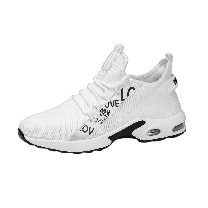 Color-Blocked Orthopedic Comfy Trendy Air Cushion Platform Shoes for Outdoor Walking Jogging Camping, All Seasons Men's Lace Up Sneakers