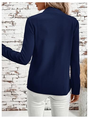 SOLY HUX Women's Open Front Blazer Elegant Long Sleeve Business Casual Suit Jackets Outerwear2