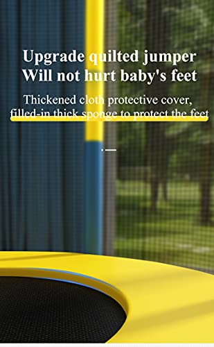 Image of STEP OVER KIDSPLAY Premium Junior Trampoline with Safty net Enclosure (4.5Feet /55 Inch), Heavy Duty ★ SAFEST Kids Edition Trampoline★ (Blue & Yellow)