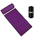 Produktbild Akupunkturmatte und Kissen Set Lotus Akupressur Matte Set Benooa Massagekissen Rücken Nackenschmerzen Schlafmittel Linderung für Muskelentspannung Ischiasschmerzen lindern Stress 26,8"x16,1" (Purple)