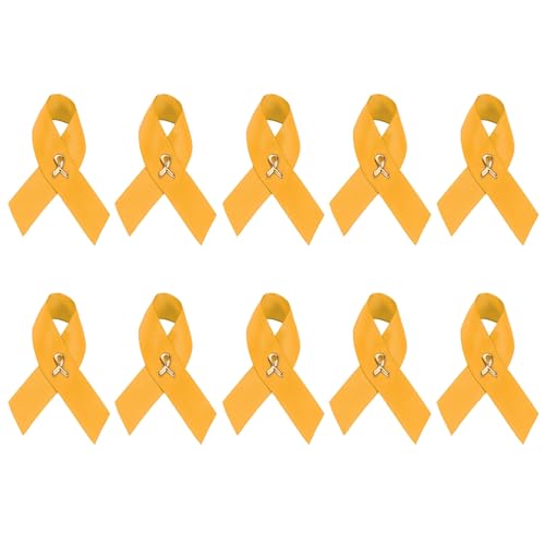 Image of 1 /2 /5 /10 /25 /50 /100pcs Satin Awareness Ribbon Pins (Pick your color), for Cancer & Disease Awareness, Bulk Quantities for Fundraising, Events, Gift Giving
