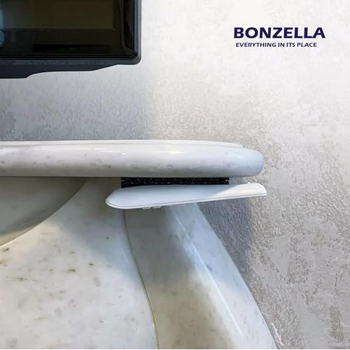 Image of BONZELLA 20pcs Self Adhesive Hook and Loop Strips Tape 1x4 Inch Mosquito net Mounting Tape For Home, Office, Carpet, Multipurpose Double Sided Hook & Loop Tape for Crafting & Hanging (Black + White, 1in X 4in)
