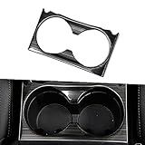 x xotic tech Central Console Water Cup Holder Panel Cover Frame Trim Compatible with Mazda CX-5 CX5 2017 2018 2019 2020 2021 2022 2023 2024 2025 (Stainless Steel, Black)