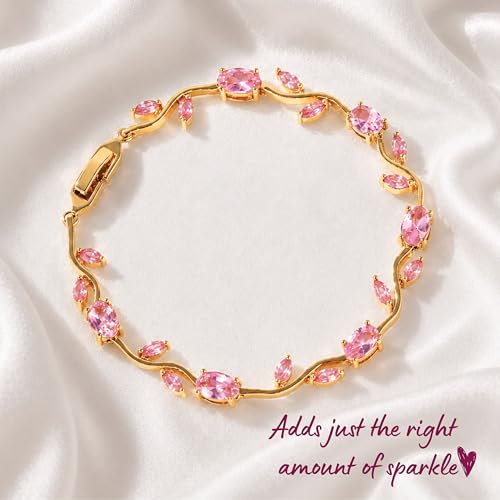 Image of Pixies Anti Tarnish Tulip Bracelet for Women Stylish | Hypoallergenic and Waterproof | Coquette and aesthetic accessories for girls | Ideal for gifting on special occasions | Comes in a gift box