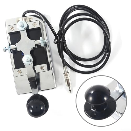 Llave de código morse K4 resistente para transmisión CW con conectores jack 6