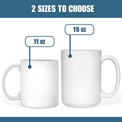 CUBICER Personalized White Ceramic Coffee Mug Mugs Video Game For Men Boys Kids Teens Friends Gamers Customized Name Funny Sayings Large Travel Cups Personal Text Novelty Wine Glasses 11 and 15 oz