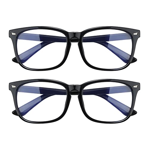 Image of 2 Pack Blue Light Glasses for Women and Men - Computer Glasses