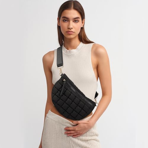 Quilted Crossbody Bags for Women Bum Bag Puffer Sling Bag Nylon Crossbody Purse2