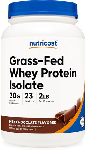 Image of Nutricost Grass-Fed Whey Protein Isolate (Chocolate) 2LBS | GMO-Free, Gluten Free, Natural Flavors