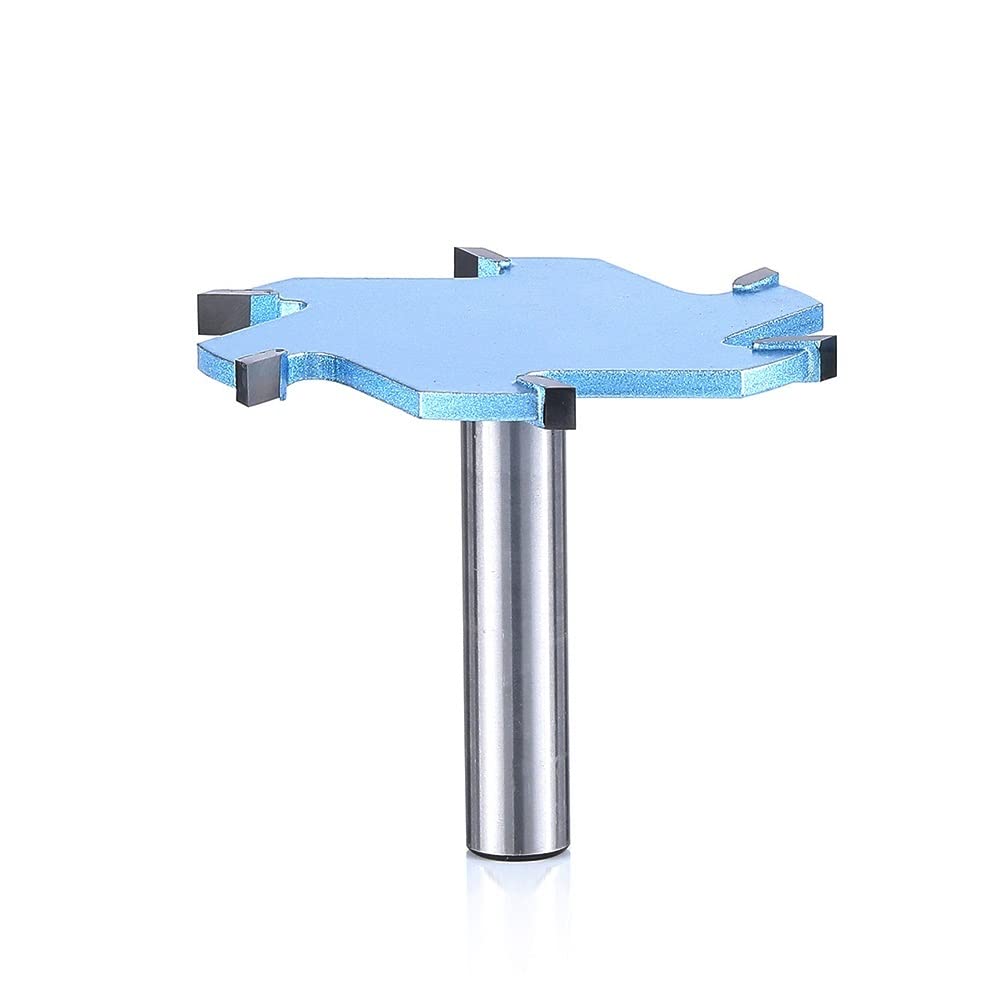 1 pieza 1/2 vástago 6 flautas ranura ranurado fresa CNC herramienta for cortadores de madera dura ranura tipo T broca enrutadora de carpintería(12.7x60x10H)