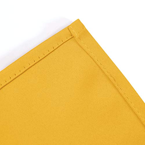 Image of LEMOMO Yellow Blackout Curtains 34 x 63 Inch Length /Set of 2 Curtain Panels /Thermal Insulated Room Darkening Blackout Curtains for Bedroom