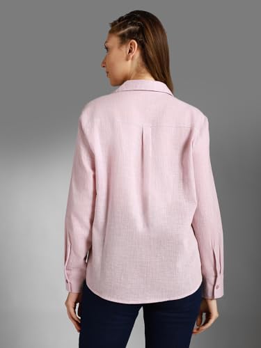 Image of High Star Women's Classic Oversized Spread Collar Long Sleeves Cotton Casual Shirt