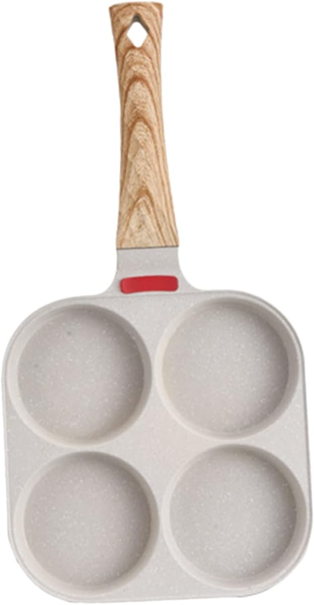 Egg Frying Pan Nonstick Four-compartment Cookware for Home Breakfast Multi-functional Omelet Maker Easy Clean and Rustless Design for Induction and Gas Stoves