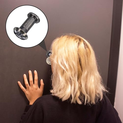 Mirilla para puerta UKCOCO de ángulo amplio de 220 grados con protección de privacidad y diseño de ajuste universal, material de aleación de zinc para uso en hogares y oficinas miniatura 4