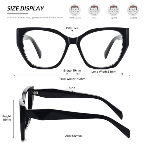 Image of MEETSUN Blue Light Blocking Glasses for Women Trendy Cat Eye Frame