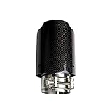 Auto Universalendrohre. Carrfan Keenso Kohlefaser Endstück Rohr Matte 54mm-89mm Universal Auto Auspuff Schalldämpfer Rohr Endspitze für BMW Benz Audi VW Universal（1PCS）