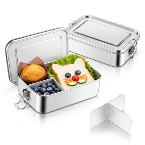 TeamFar 2-Pack 3-Compartment Bento Box