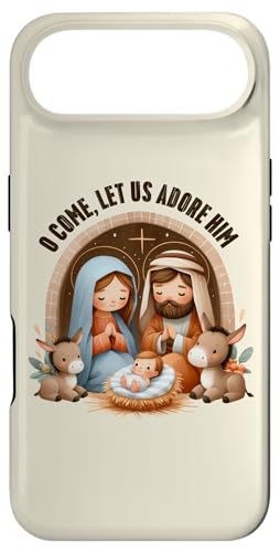 LXg~ãV[ O Come, Let Us Adore Him Boho Christmas X}zP[X iPhone Air p
