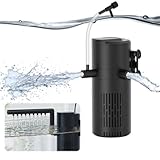Devopet Aquarium Filter for 10-20 Gallon Tanks, Internal Fish Tank Filter, Submersible Turtle Tank Filter, with Aeration/Rainfall Modes and Dual Water Outlet