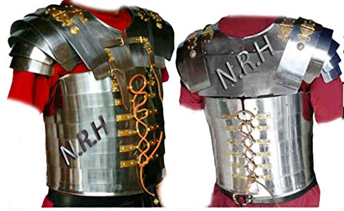 Nautical Replica Hub Guerrier médiéval romain Lori ca Segmentation Soldat Armure militaire Body Armor Costume Halloween Cosplay Fêtes même pour un usage...
