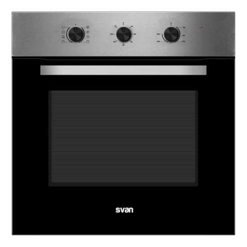 Svan Horno Multifunción con Ventilador Inox SHM86500X. Capacidad 65 Litros, 3000W, 8 Programas, Interior Esmaltado, Fácil Limpieza, Eficiencia Energética Clase A