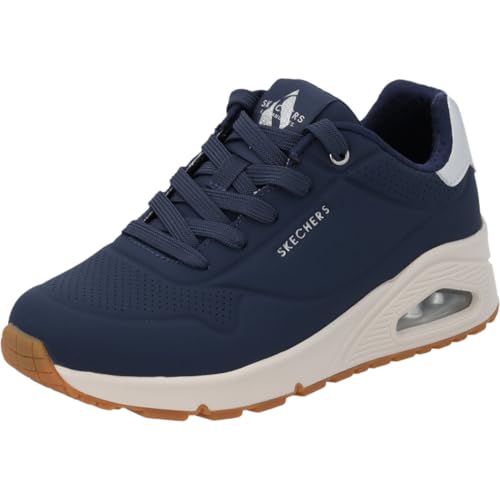 Skechers Uno Golden Air Baskets pour Femme, Navy Durabuck/Silver Trim, 36.5 EU