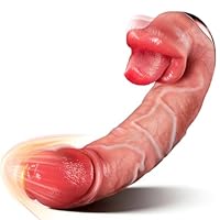 Dildo Vibrator Vibratorensets für Frauen Beheizbar Dildo - 3in1 AI-Sync Realistischer Dildos mit 10 Leck & Stoßmodi für Klitoris G-Punkt Anal, Soft Silikon Penis Sexspielzeug für Frauen Paare